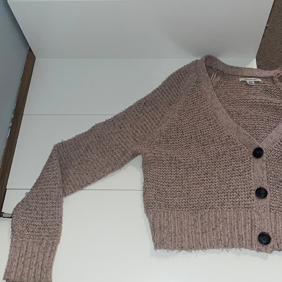 Pink Knit American Eagle Cardigan - Picture 1 of 5